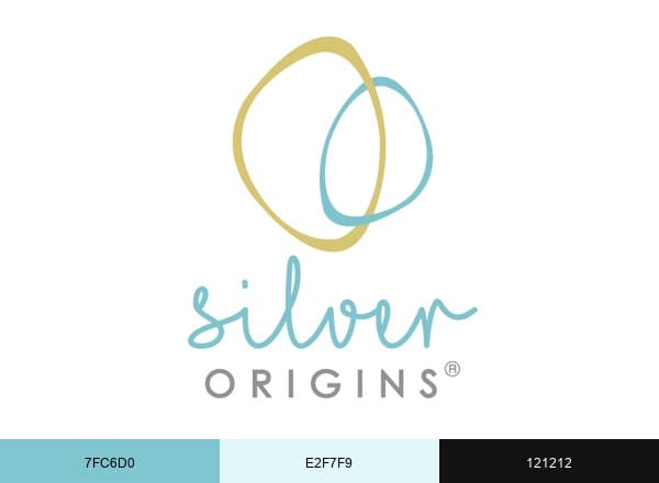 Silver Origins brand color palette