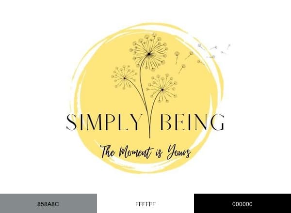 Simply Being Therapy brand color palette