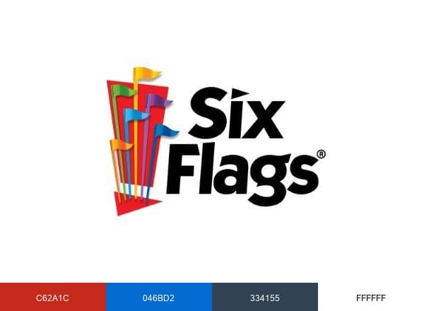 Six Flags brand color palette