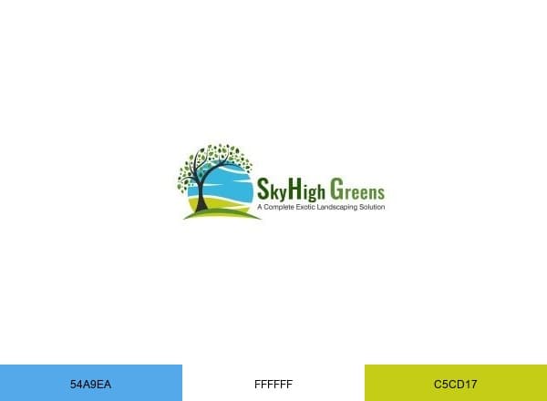 SkyHigh Greens brand color palette