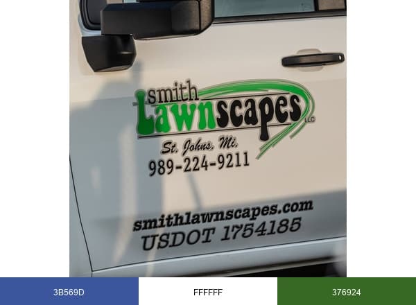 Smith Lawnscapes brand color palette