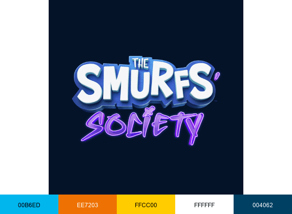 The Smurfs' Society brand color palette
