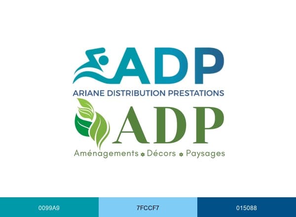ADP Piscines & Jardins brand color palette