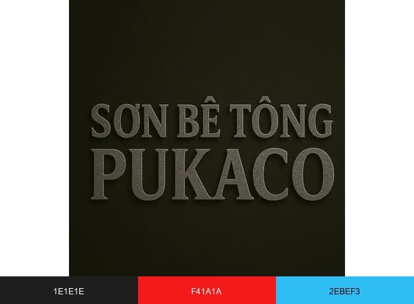 SƠN BÊ TÔNG Pukaco brand color palette
