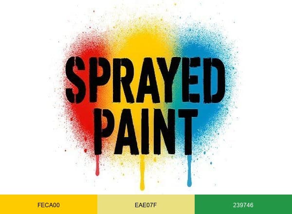 Sprayed Paint Graffiti Art Collection brand color palette