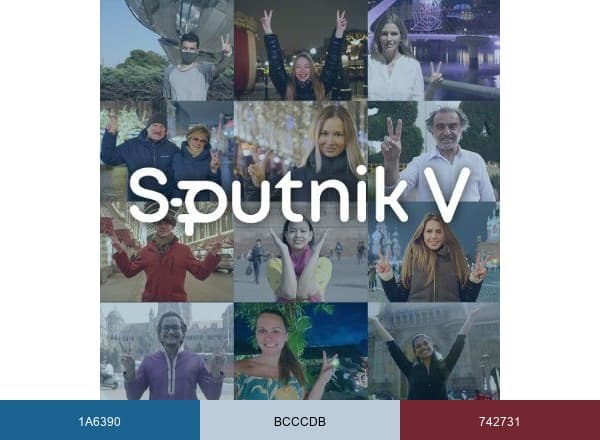 Sputnik V brand color palette