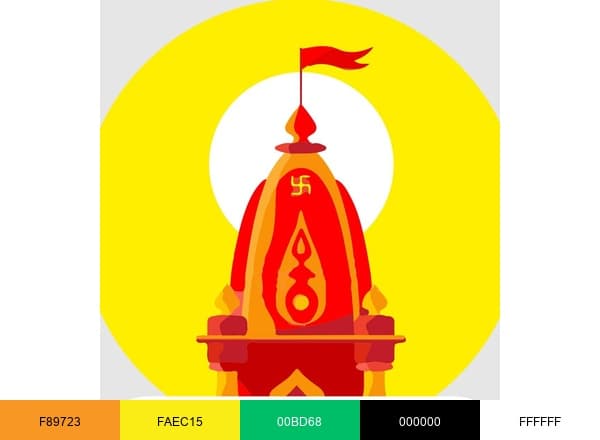 Sri Mandir brand color palette