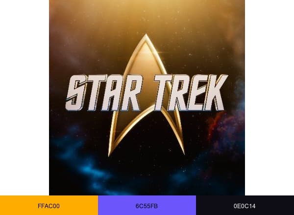Star Trek brand color palette