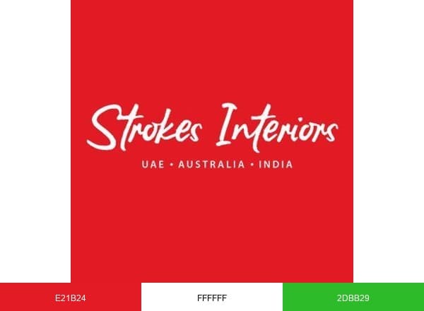 Strokes Interiors Dubai brand color palette