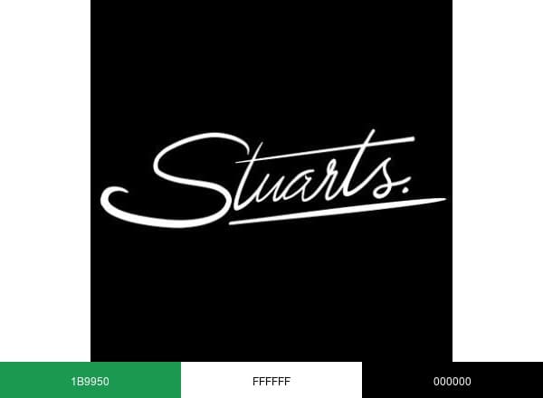 Stuarts London brand color palette
