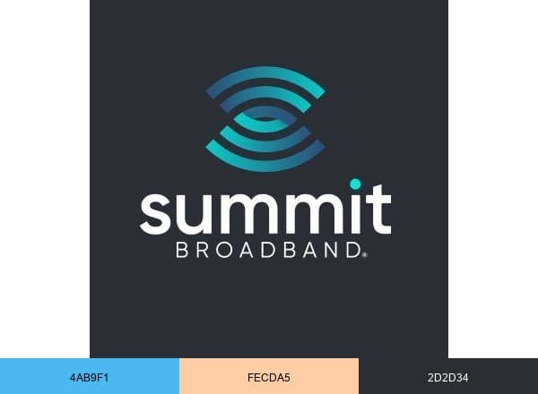 Summit Broadband brand color palette