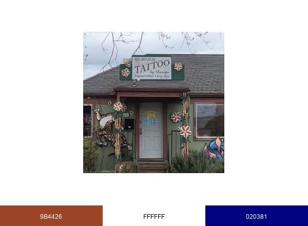 Tattoo brand color palette