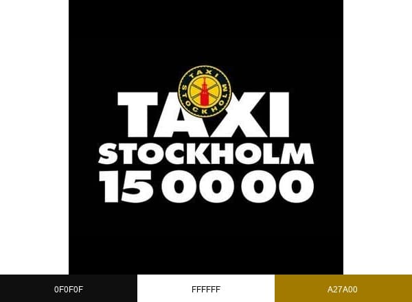 Taxi Stockholm brand color palette