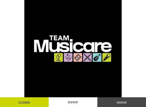 Team Musicare brand color palette
