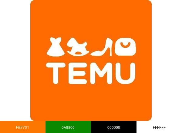 Temu brand color palette