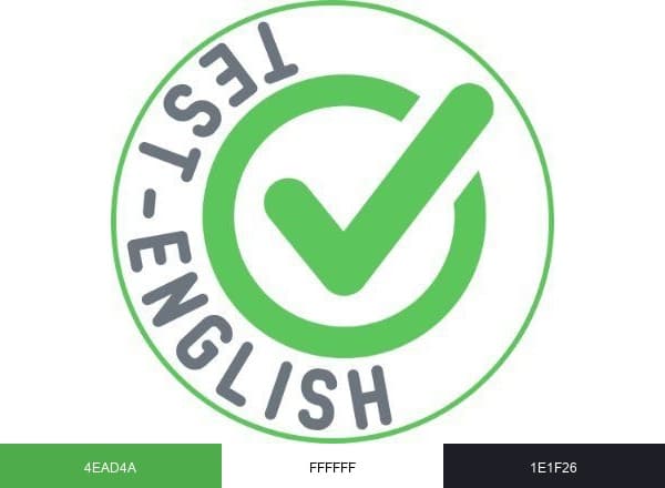 Test-English brand color palette