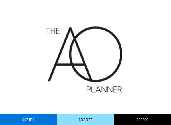 The AO Planner brand color palette