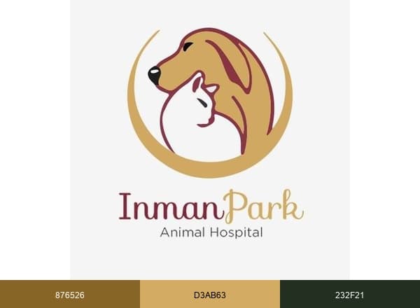 Inman Park Animal Hospital brand color palette