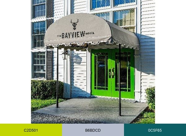 The Bayview Hotel brand color palette