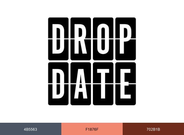 The Drop Date brand color palette