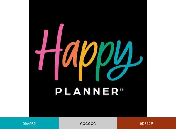 The Happy Planner brand color palette