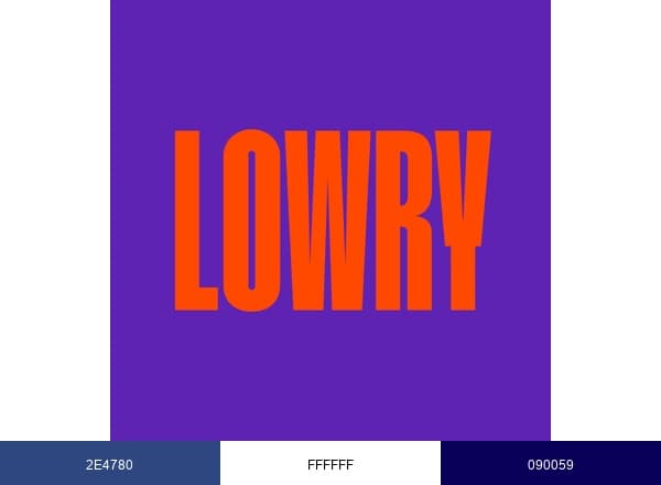 The Lowry brand color palette