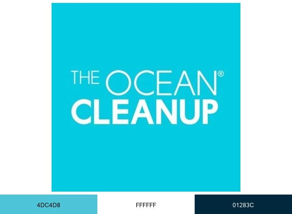 The Ocean Cleanup brand color palette