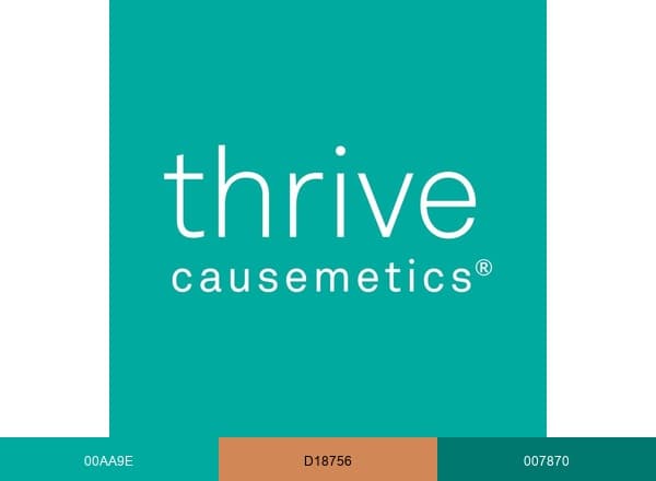 Thrive Causemetics brand color palette