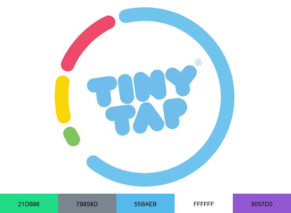 TinyTap brand color palette