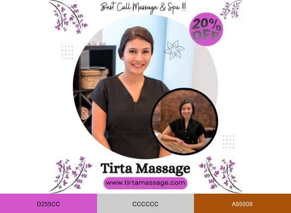 Tirta Massage brand color palette