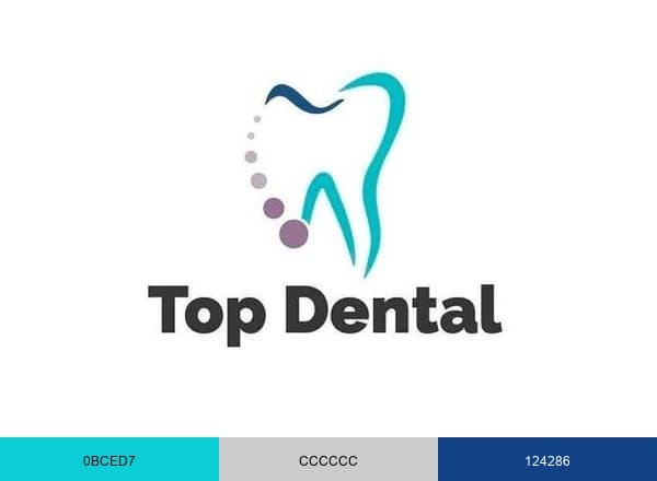Top Dental brand color palette