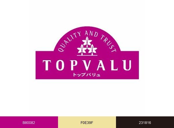 イオントップバリュ brand color palette