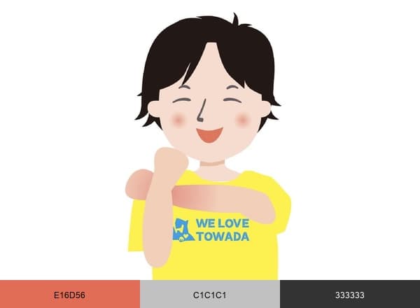 とわこみゅ 青森県十和田市から情報発信! brand color palette