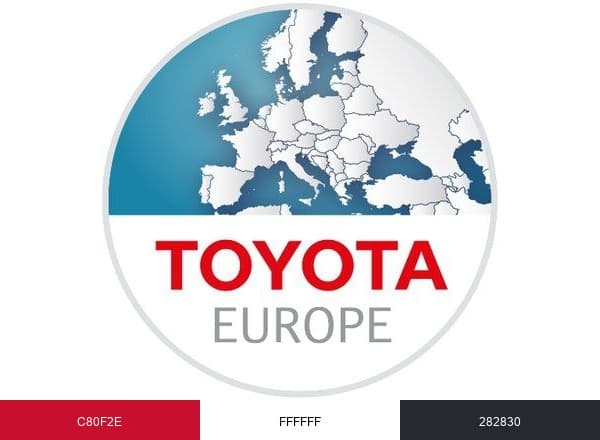 Toyota Europe brand color palette