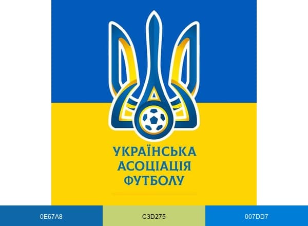 Ukrainian Association of Football brand color palette