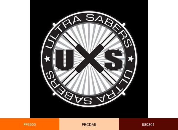 Ultra Sabers brand color palette