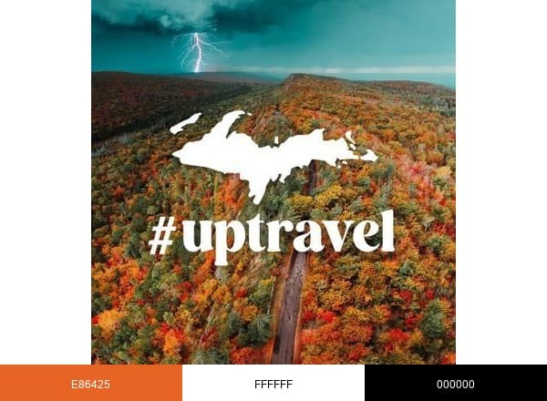 UPTravel brand color palette