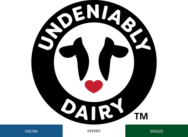 Undeniably Dairy brand color palette