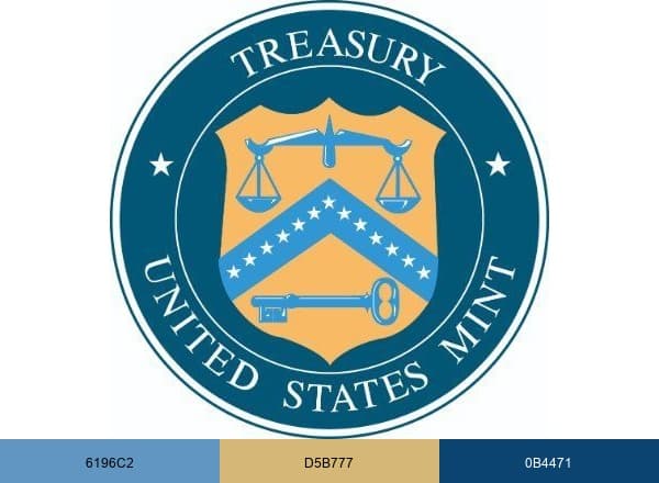 U.S. Mint brand color palette