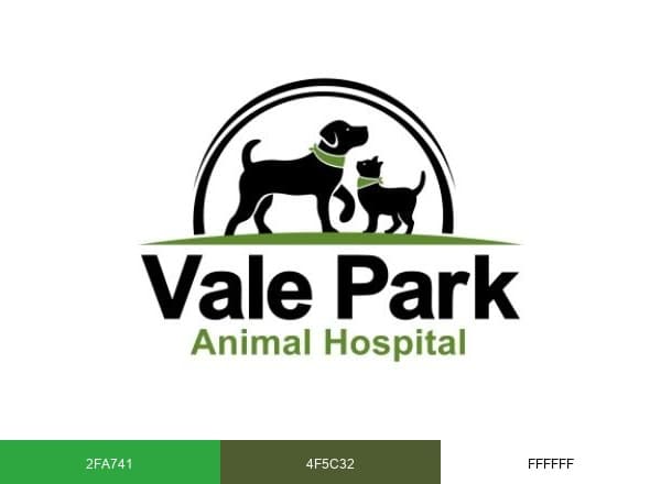 Vale Park Animal Hospital brand color palette
