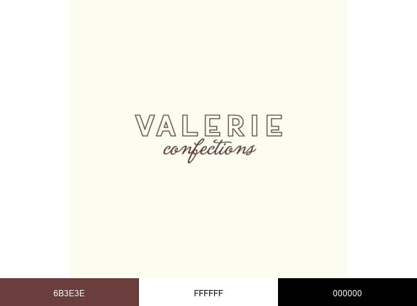 VALERIE Confections brand color palette