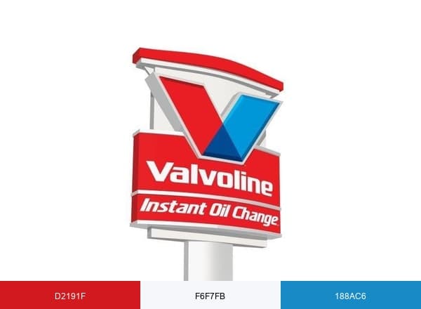 Valvoline Instant Oil Change brand color palette