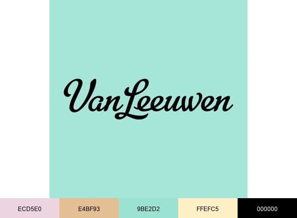 Van Leeuwen Ice Cream brand color palette
