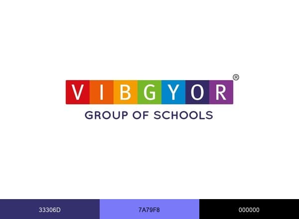 VIBGYOR Group of Schools brand color palette