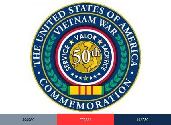 VietnamWar50th brand color palette