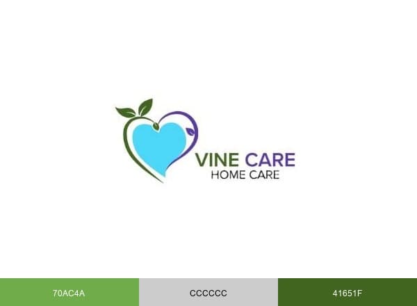 Vine Care Home Care brand color palette