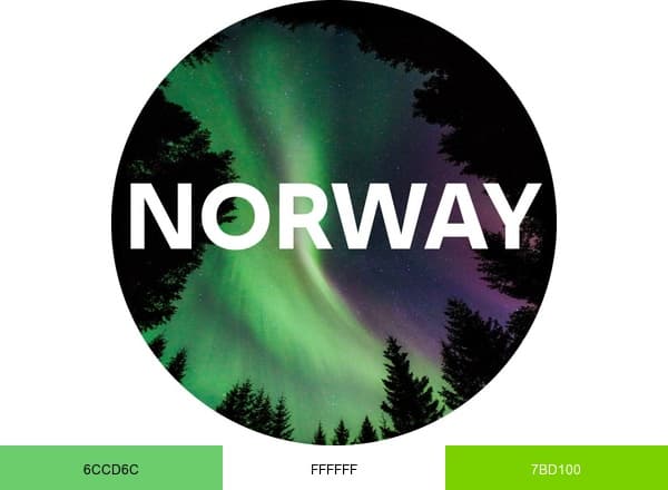Visit Norway brand color palette