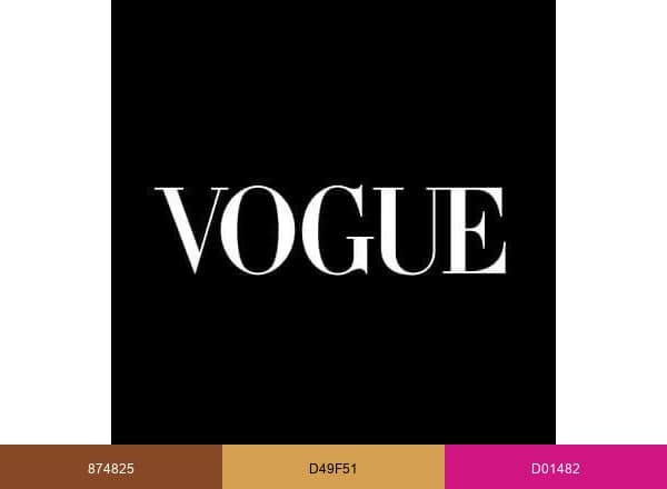 Vogue Magazine brand color palette