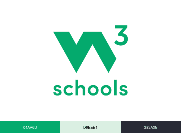 W3Schools.Com brand color palette