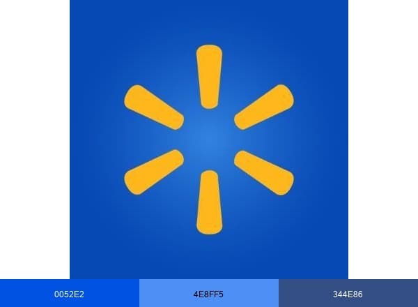 Walmart Chile brand color palette